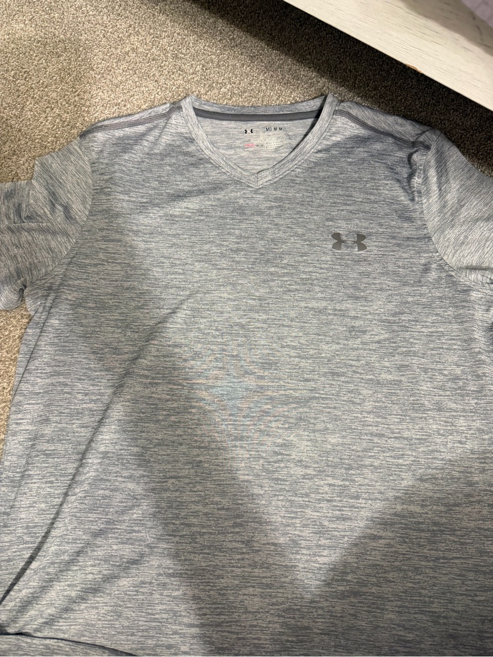Under Armour Men's Heather Gray V-Neck Performance Tee